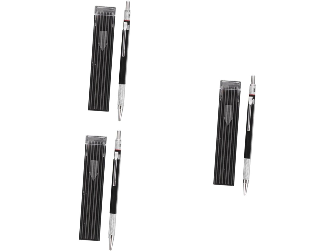 Conjunto Com 3 Lápis Mecânicos Ergonômicos E Refis Para Desenho A Laser.