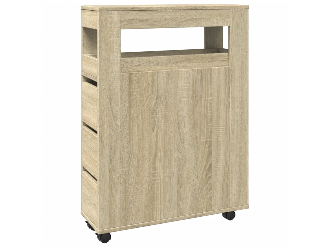 Narrow Bathroom Cabinet, Narrow Bathroom Cabinets Vidaxl Marrom Madeira Processada (n/a)
