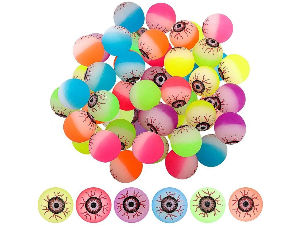2026 24 Olhos Saltitantes Brilhantes no Escuro para Halloween, Balas de Halloween, Brinquedos Saltitantes