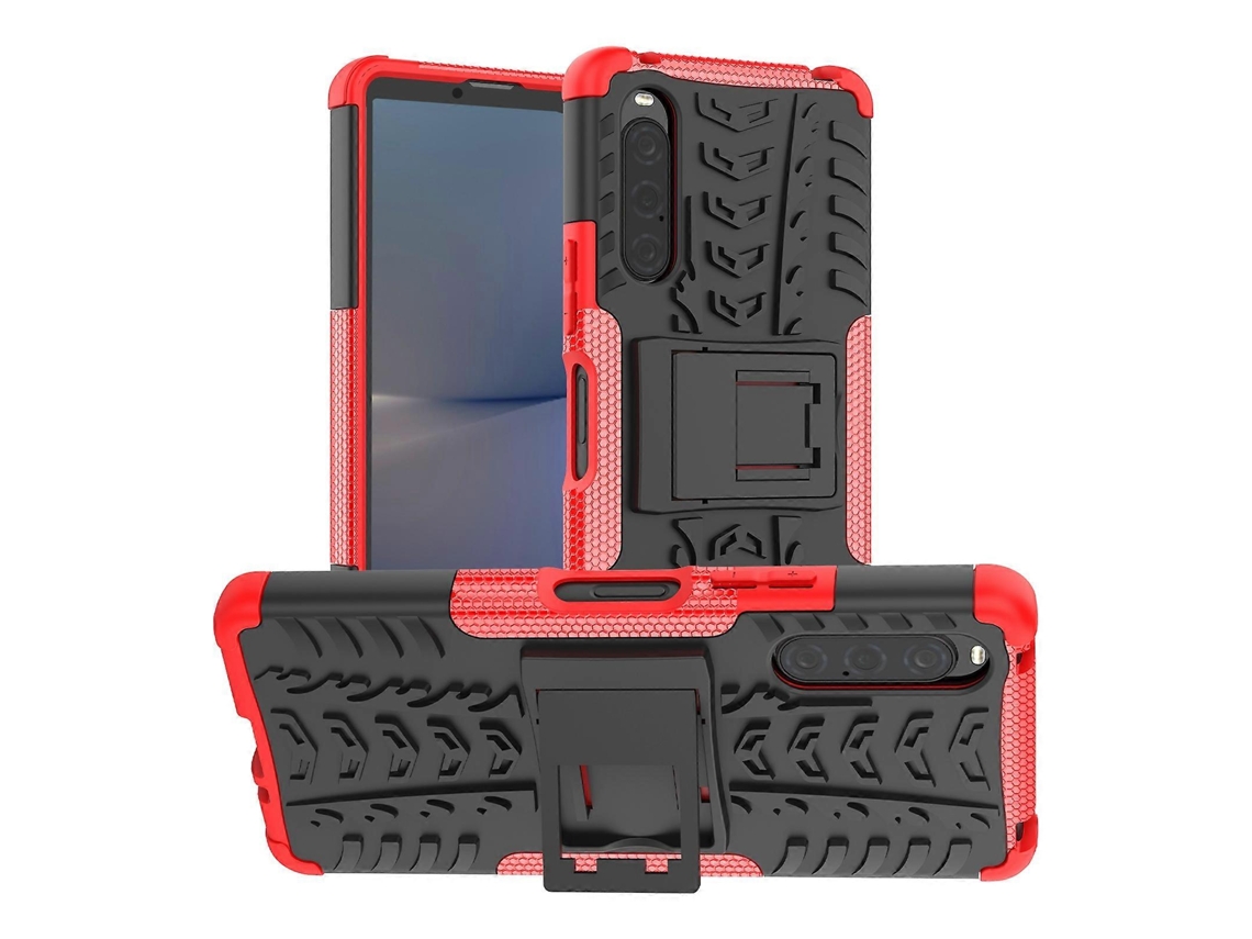 Capa De Celular Tpu Com Textura De Pneu E Suporte Para Sony Xperia 10 V