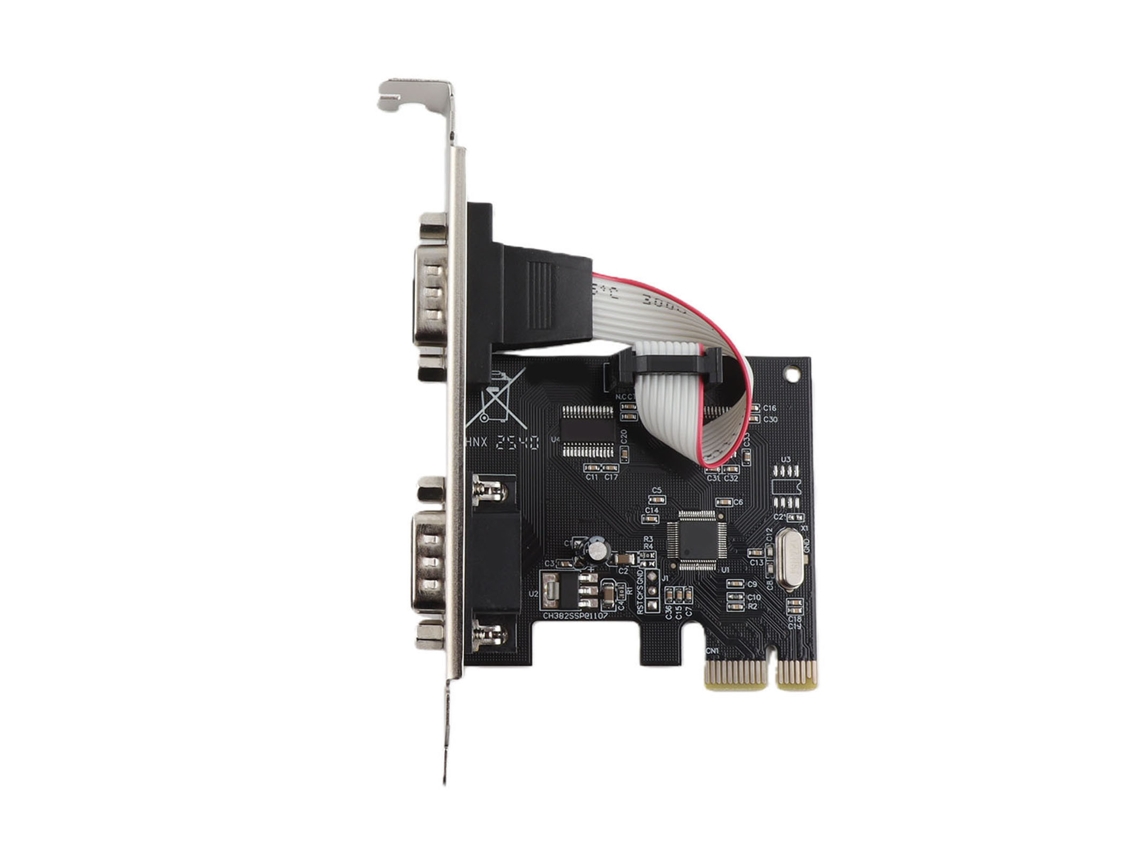 Placa De Expansão De Porta Serial Db9 Rs232 Pcie Com 2 Portas Controlador De Host Para Windows Linux