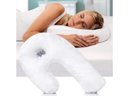 2026-almofada Cervical Em Forma De U De Memory Foam Para Adultos Com Suporte Lateral E Alivio De Pressão Branco