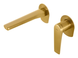 Torneira Monocomando Encastrada para Lavatório em Latão Ouro Escovado MICE COLLECTION