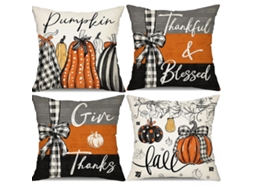 Capas de Almofadas de Abóbora Decorativas Conjunto de 4 NEVEANCE
