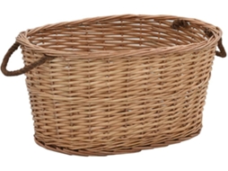 Cesto De Lenha Vidaxl Marrom Natural Willow (56x40x28cm)