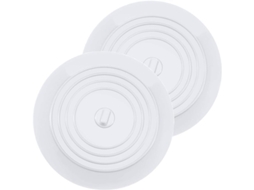 Tapón De Silicona Para Lavabo Y Bañera Com Diâmetro De 15,3 Cm, 2 Peças Para Cozinha, Banheiro E Lavanderia, Branco