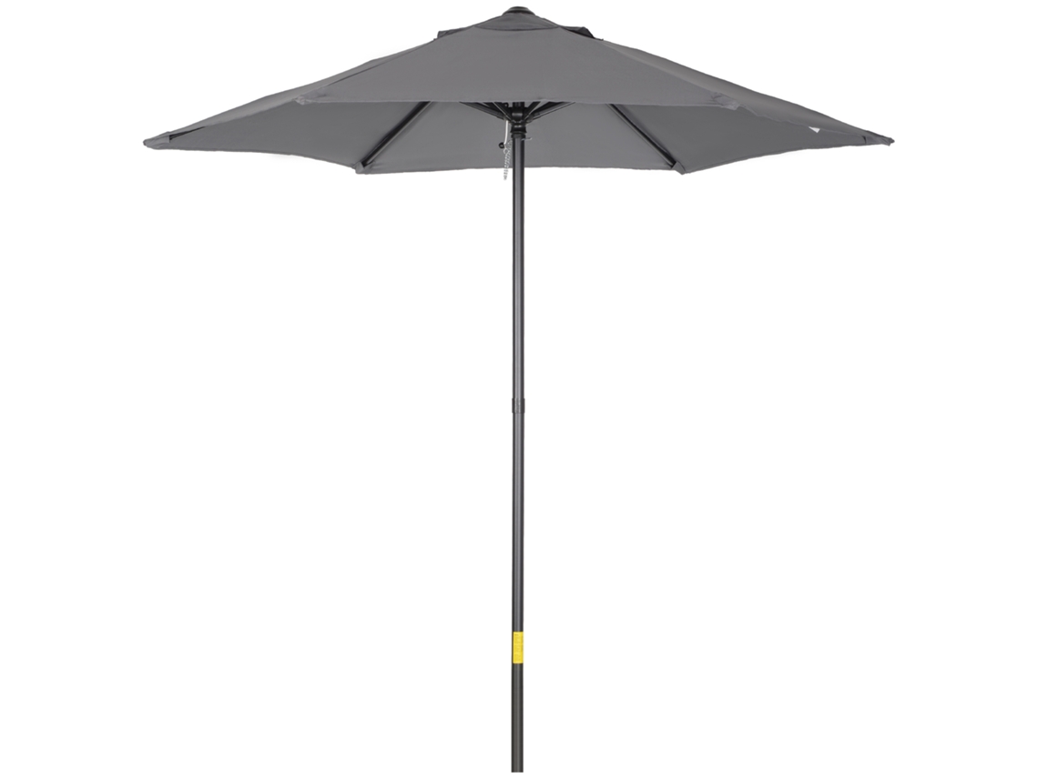 Guarda sol hexagonal Ø196cm cinza escuro BTFORUS