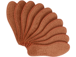 Packove 5-pares De Palmilhas Grossas E Absorventes Alpaca, Desodorizantes E Com Tamanho Ajustável, Marrom
