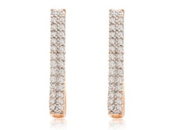 Brincos Pendentes Com Decoração De Strass E Efeito Eletroplatado