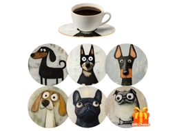 Laxiscreed - Tabuleiro De Madeira Redondo Antiderrapante Com Pintura De Gato Para Chá E Café
