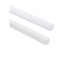 Perfil de alumínio de canto triangular de 2 m para fita de LED até 10 mm branco 2 M transparente