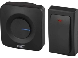 Sonnette Carillon Kit De Campainha Emos P5729b Campainha Sem Fio Ac, Botão Sem Bateria, Preto