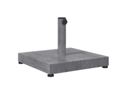Conjunto 1 Base Para Chapéu De Sol Vidaxl Cinzento Aço (45 X 45 X 31,5 Cm)