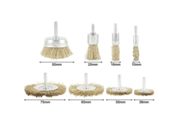 Conjunto De Escovas De Câmara De Arame De Aço Laxiscreed Para Perfuradoras E Polimento De Aço Banhado A Cobre