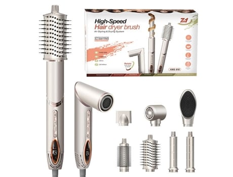 Modelador de Cabelo Automático Passionova 7 em 1 com Íons Negativos 1400W, Ideal para Alisar e Enrolar Cabelos