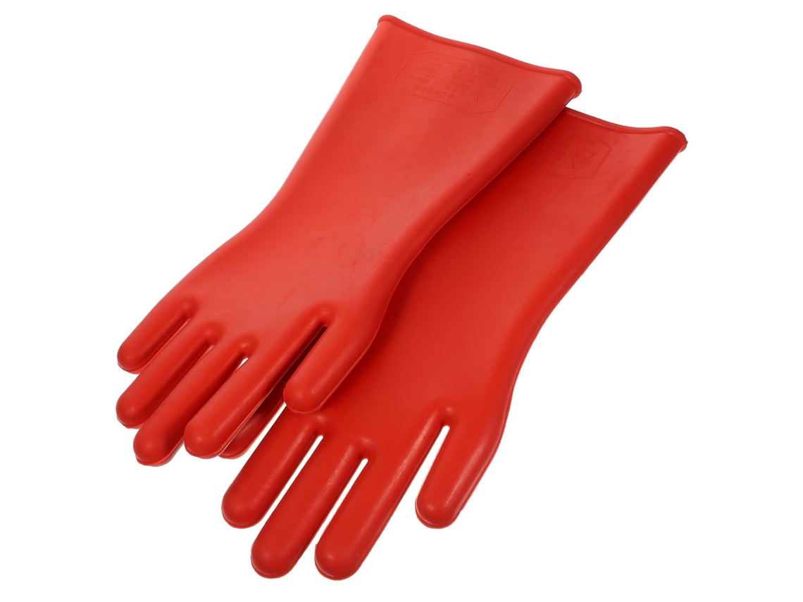 Luvas de Trabalho para Eletricista, Leves e Flexíveis, em Borracha Vermelha, com Palma Ergonômica. SFUSHOS