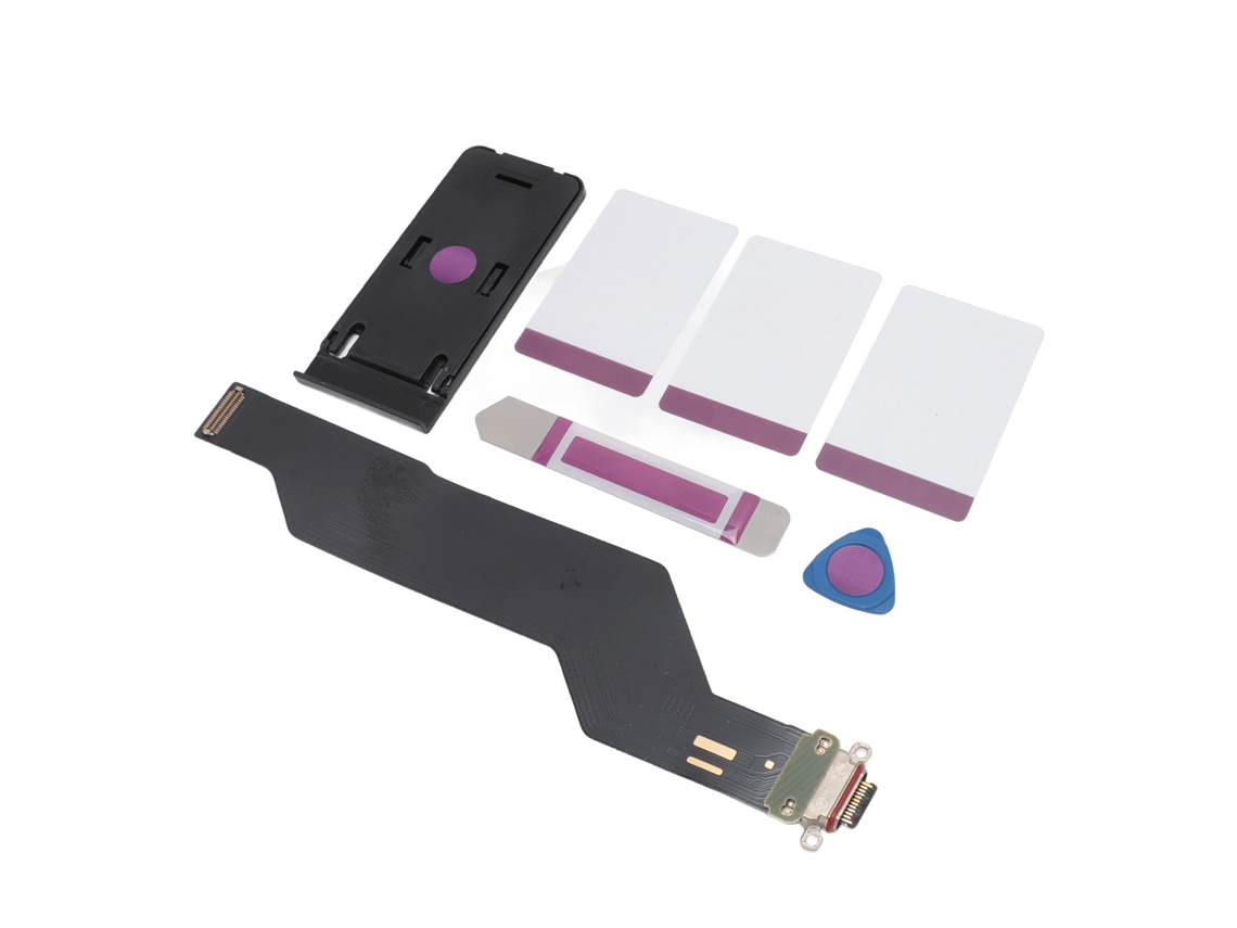Conector Dock Porta De Carregamento Usb C Para Oneplus 7t Com Kit De Ferramentas Peças De Reparo