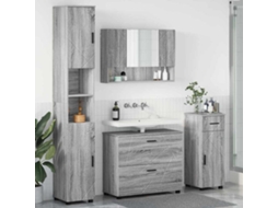 Vidaxl Conjunto De Móveis Para Banheiro 4 Unid. Cinza Sonoma