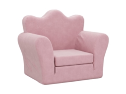 Maison Exclusive - Sofá-cama Infantil De Pelúcia Rosa