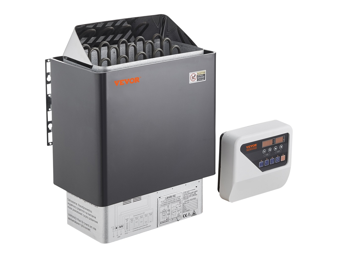 Fogão elétrico para sauna VEVOR Controlador digital de 8 kW 110°C máx. para 8-12m³