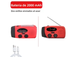 Rádio De Emergência (vermelho) 2000mah