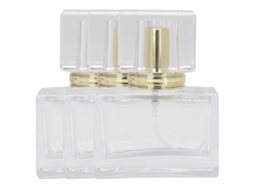 3pcs Frasco Vazio Perfume Vidro Recarregável Sprayer Dourado