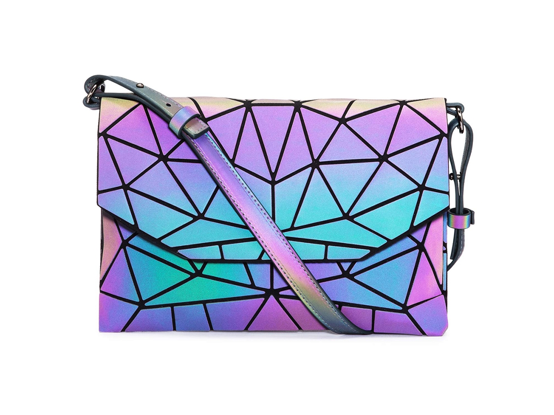 Bolsa Transversal De Ombro Holográfica Luminosa