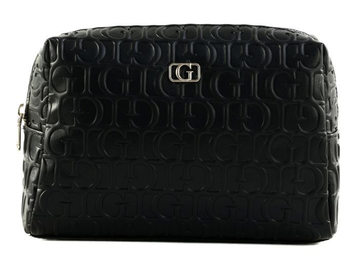 Necessaire Preta Para Mulher Bolsa De Maquiagem Grande Com Zíper Superior 298788 Guess