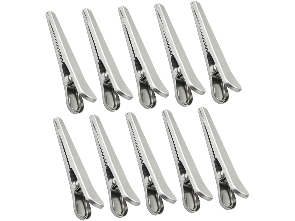 Clips Selar Aboofan Sacos para Alimentos, em Aço Inoxidável, 10 Unidades, Com Mola, Fáceis de Usar e Portáteis