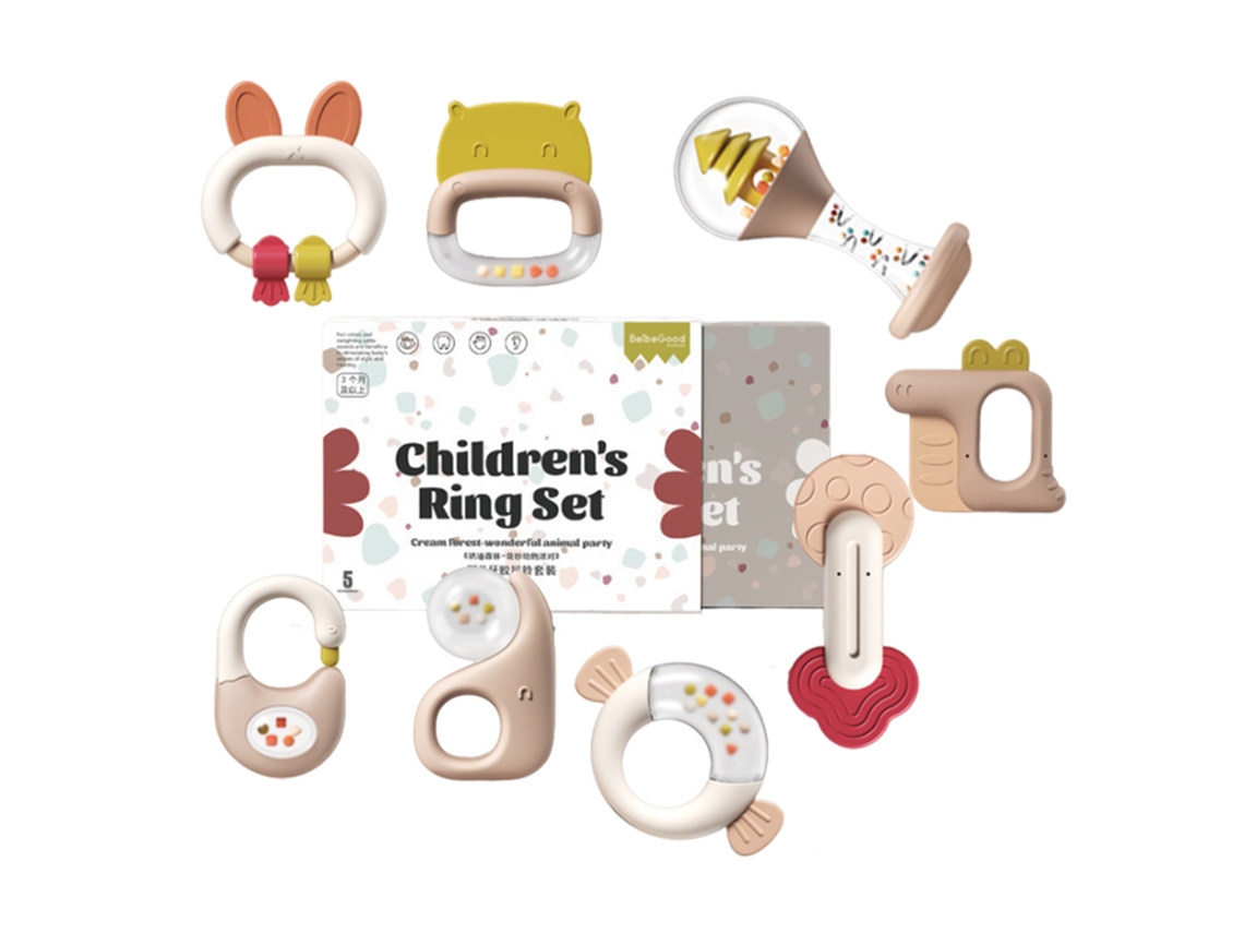Conjunto De 8 Peças Mordedores Para Bebês De 0 A 6 Meses, Chocalhos Com Sinos Para Recém Nascidos Eifson