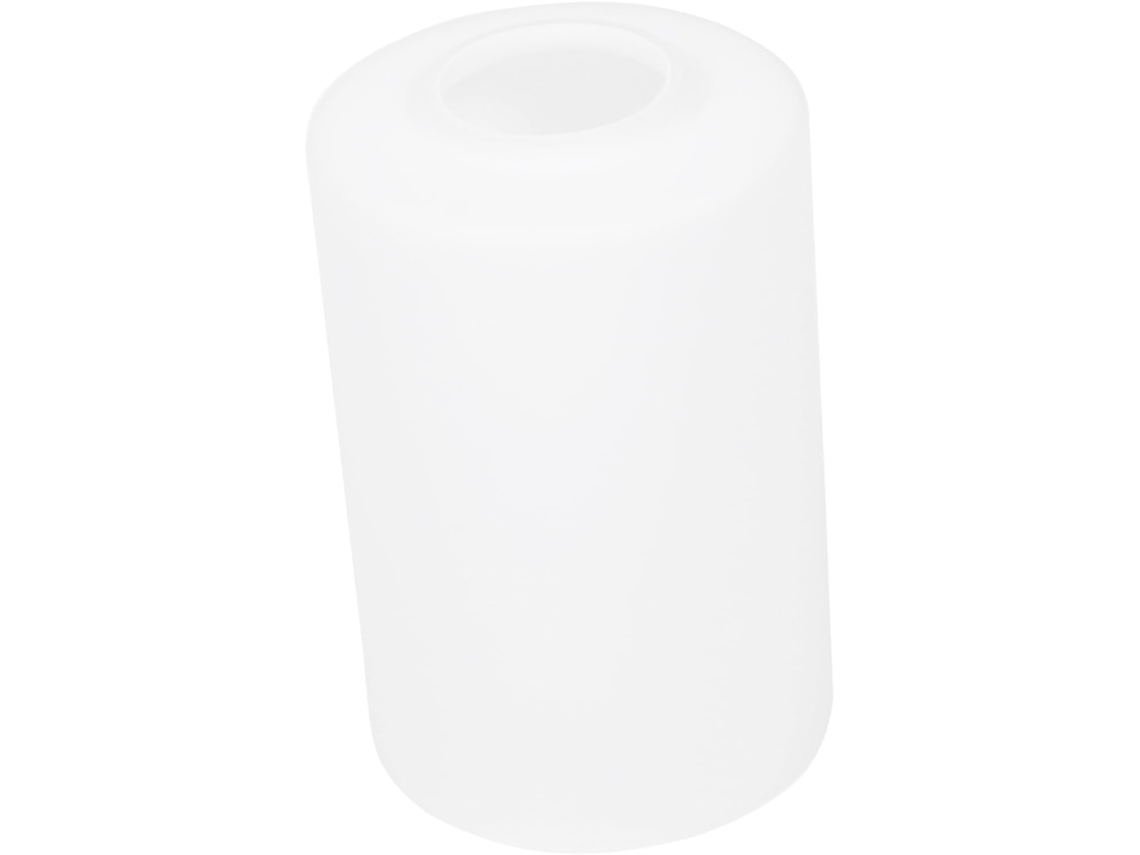 Abajur Artístico Em Vidro Branco Leitoso, Com Cobertura Transparente Para Lâmpada.