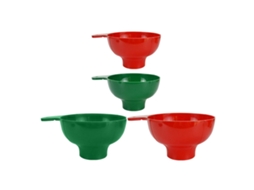 Conjunto De 4 Funis Cozinha Grande Diâmetro Para Transferência Líquidos, Fáceis De Limpar E Armazenar
