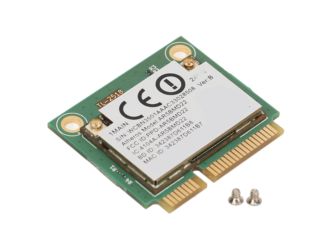 Cartão de Rede 5G Mini PCIe 300Mbps Banda Dupla 2.4/5GHz BT 4.0 | S/MARCA