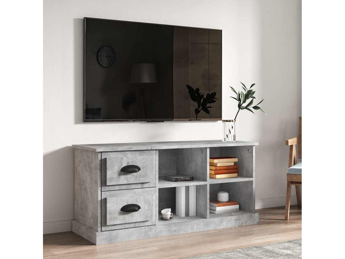 Vidaxl Móvel de Tv 102x35,5x47,5 Cm Derivados de Madeira Cinza Cimento