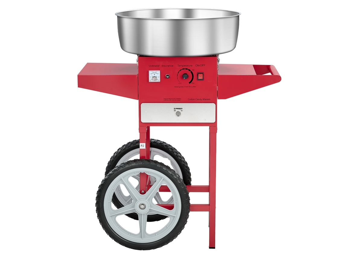 Máquina De Algodão Doce Com Carrinho Succebuy 1000 W 819 X 520 X 855 Mm Vermelha