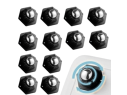 Conjunto De 12 Rodízios Reforçados Para Móveis, Com Rotação De 360º, Alta Capacidade De Carga, Fácil Montagem, Design Plano, Ideai Aquaforge