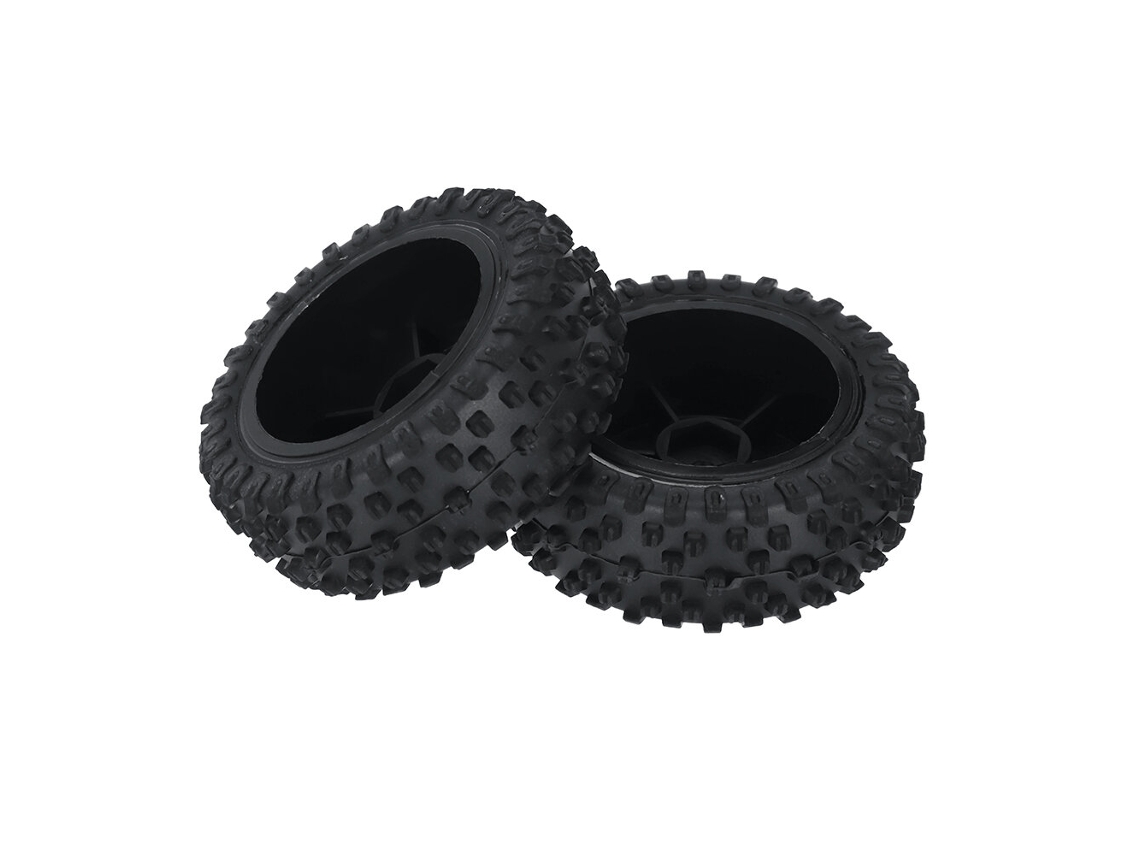 Pneu Traseiro Preto 2pcs Wltoys 124010 1/12 Pneus Dianteiros/traseiros Rodas Aros Acessórios 2811/2812/2844/2845 MDUG