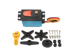 Yui motor Servo Digital 25kg Metálico Impermeável 180° para Robô Carro Rc Azul