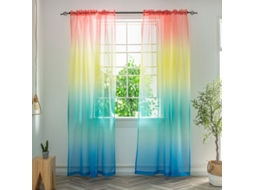 Cortinas De Gaze Para Decoração De Janelas, Cortinas Blackout De Cor Gradiente, Estilo De Decoração Para Casa 5