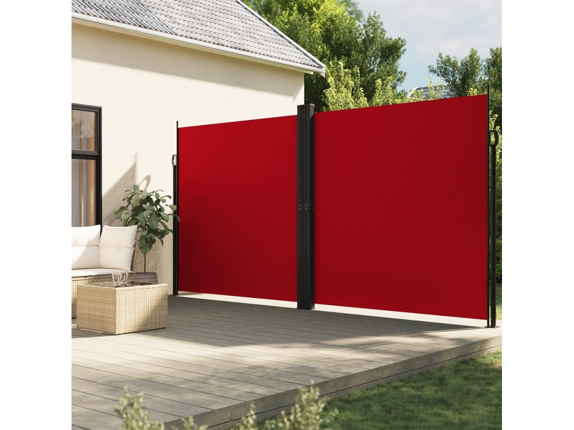 Vidaxl Toldo Lateral Retrátil 200x1000 Cm Vermelho