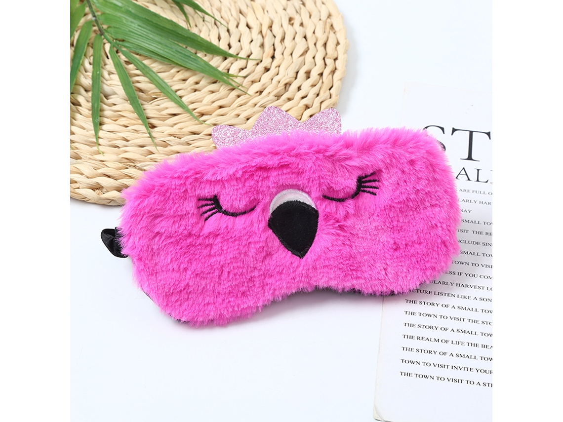 Máscara de Dormir Infantil com Estampa de Flamingo Rosa Escuro para Meninas AQUAFORGE