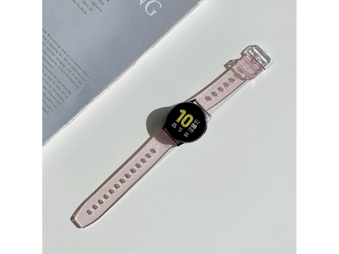 Pulseira De Tpu Preta Com Descoloração Em Tons Claros Para Samsung Galaxy Watch 3 De 41 Mm.