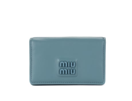 Carteira Carteira De Mulher Miu Miu Compact Bifold Azul (tamanho Único)