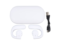 Auriculares Bluetooth 5.3, Con Gancho, Conducto Ósea, IPX7, Blanco | S/MARCA