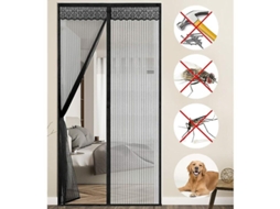 Rebe manta Mosquitera Porta Magnética 90x210cm Fechamento Automático Anti Mosquitos Cortina para Portas