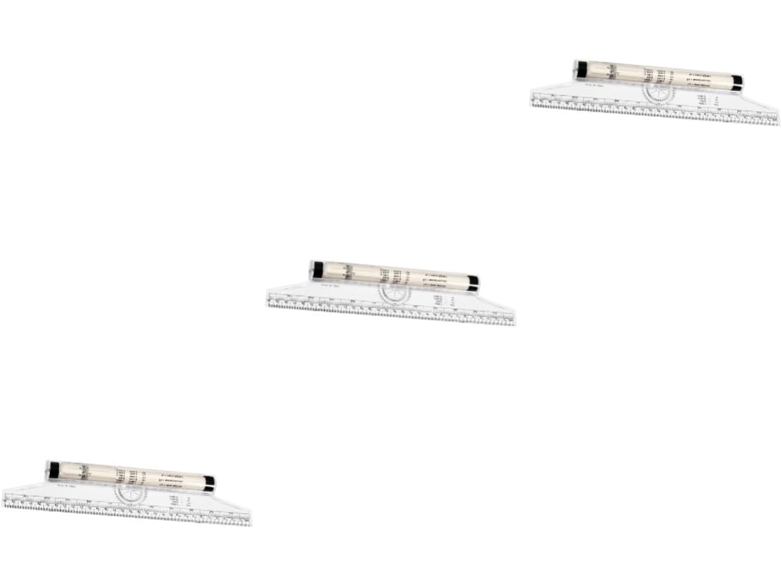 Lurelia Régua De Medição 3 Peças Com Durável Para Engenharia