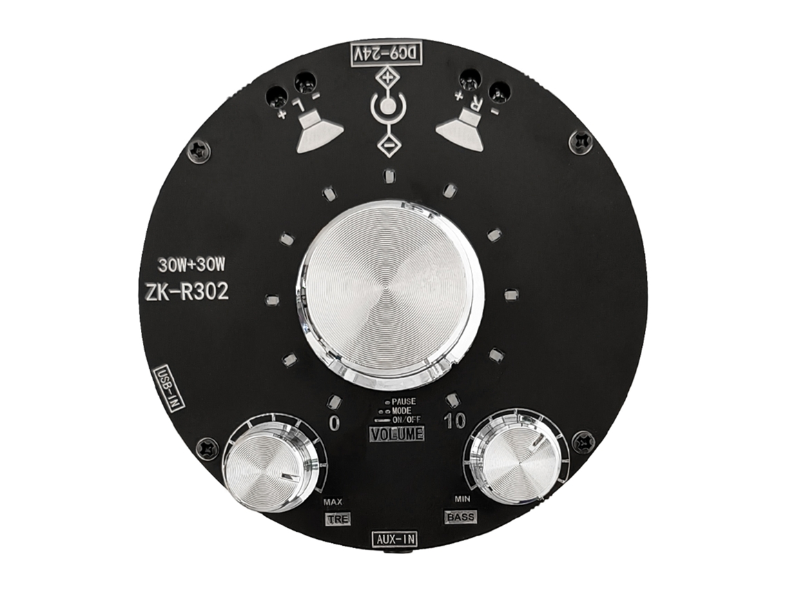 Placa amplificadora Bluetooth, ajuste de tom, efeito sonoro, 30W