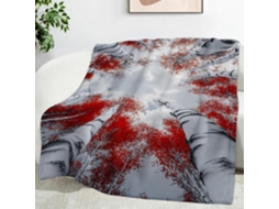 Manta para Plantas de Bétula Branca 150x200 Cm Multifuncional Macia Flanela Aconchegante Cama Cochilo no Escri