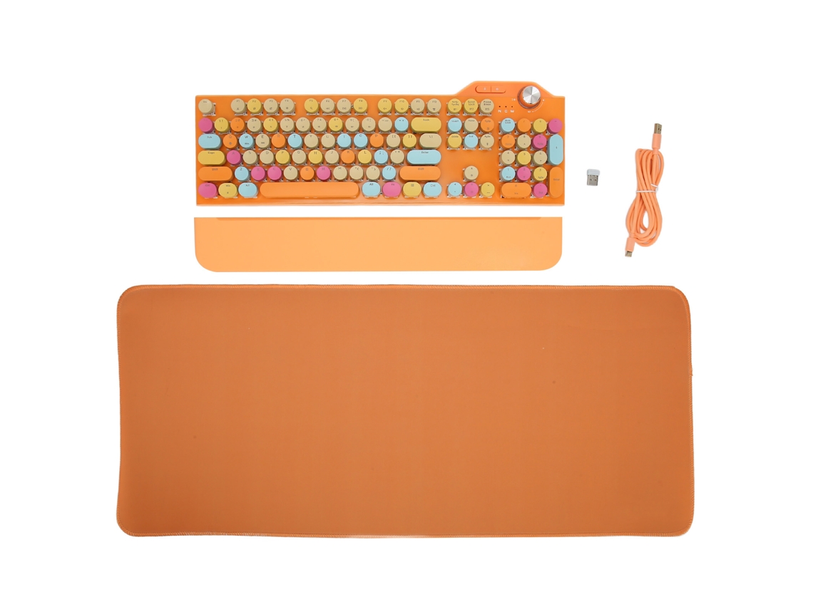 Teclado Mecânico LAXISCREED 2.4g Bt5.1 107 Teclas com Botão
