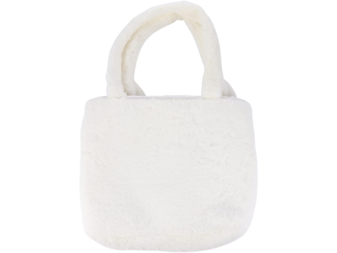 Bolsa De Mão Feminina De Pelúcia Com Estampa De Coelho Em Relevo, Leve E Elegante.